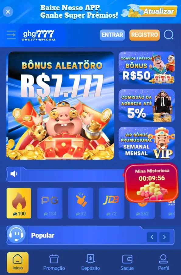 Aplicativo oficial GHG777 para celular